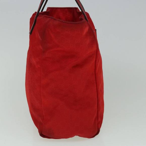 GUCCI Micro GG Canvas Hand Bag Nylon Red 284721 Auth 60139 - Picture 4 of 16